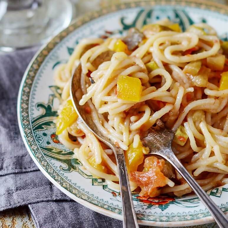 Healthy Lunch - Pasta with Vegetables Photo 1 Healthy Lunch - Pasta with Vegetables Photo 1