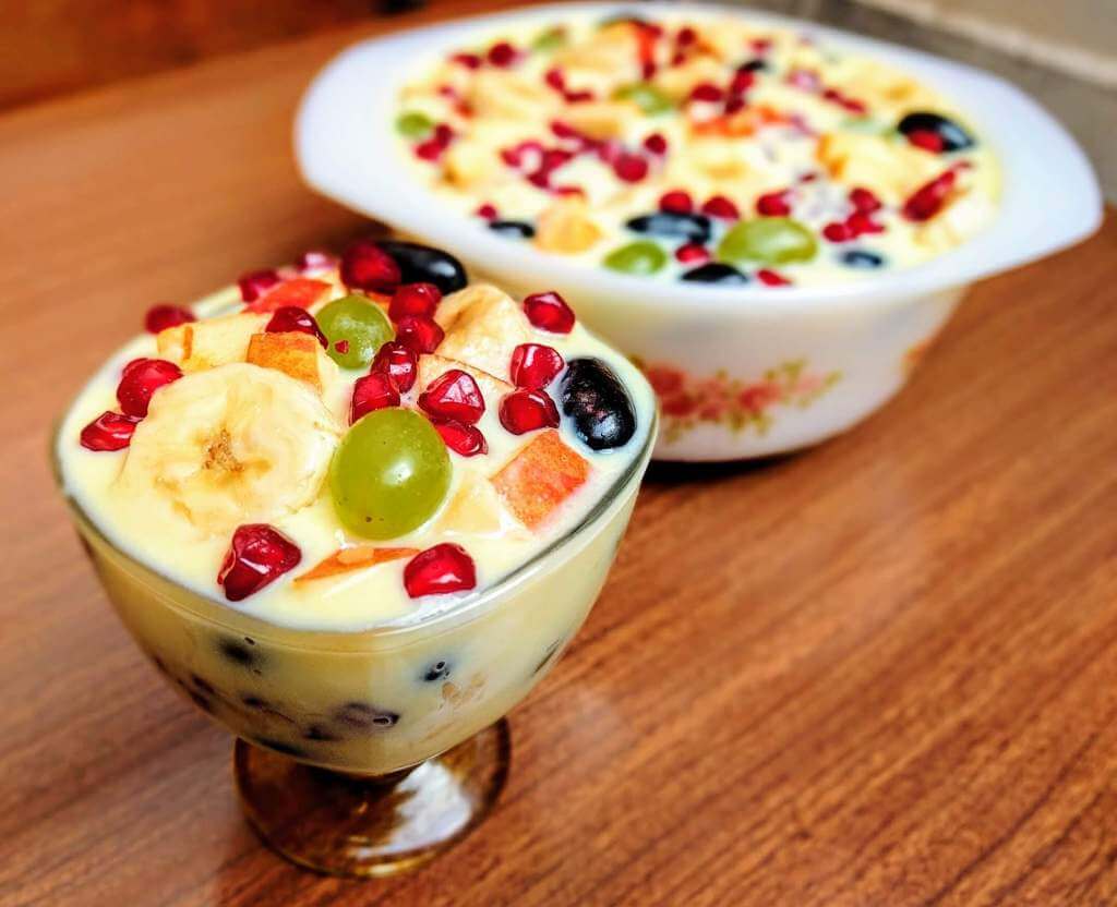 Fruit Salad With Custard Sauce Photo 1 Fruit Salad With Custard Sauce Photo 1