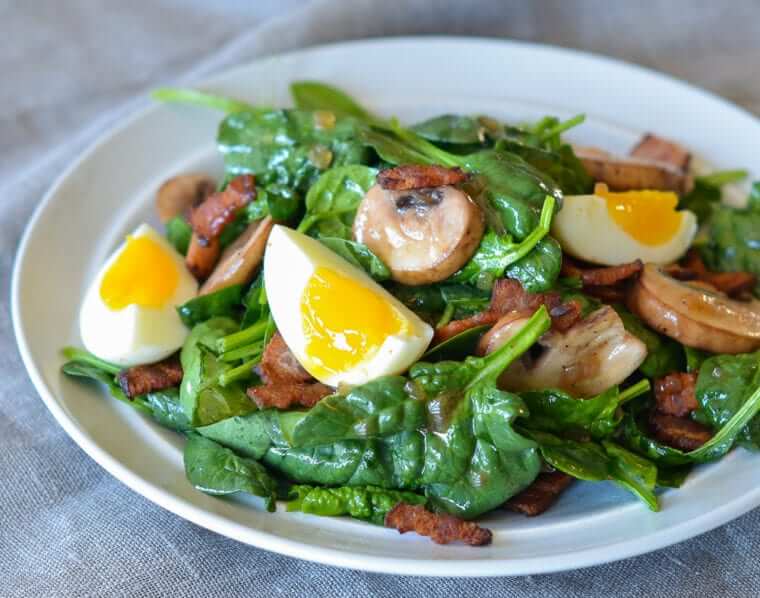 Spinach Salad with Warm Bacon Dressing Photo 1 Spinach Salad with Warm Bacon Dressing Photo 1