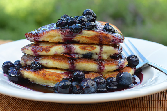 Blueberry Buttermilk Pancakes with Blueberry Maple Syrup Photo 1 Blueberry Buttermilk Pancakes with Blueberry Maple Syrup Photo 1