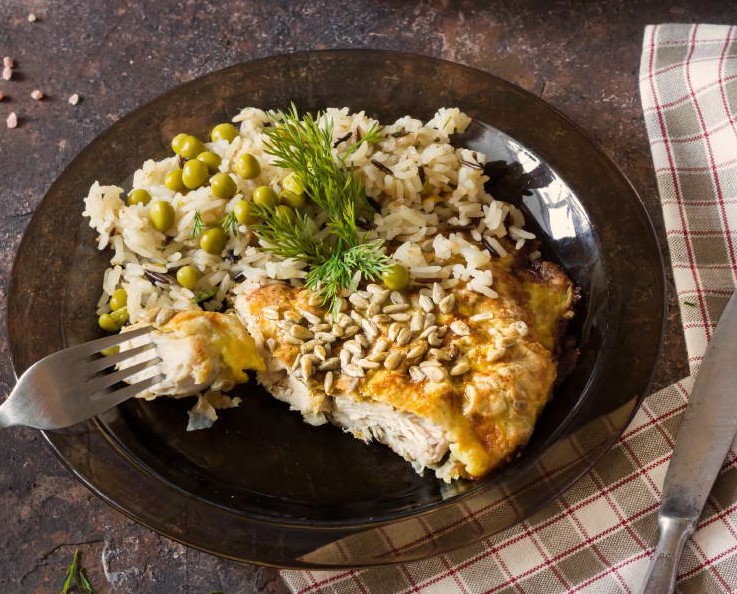 Chicken Breasts with Sunflower Seeds and Rice Photo 1 Chicken Breasts with Sunflower Seeds and Rice Photo 1