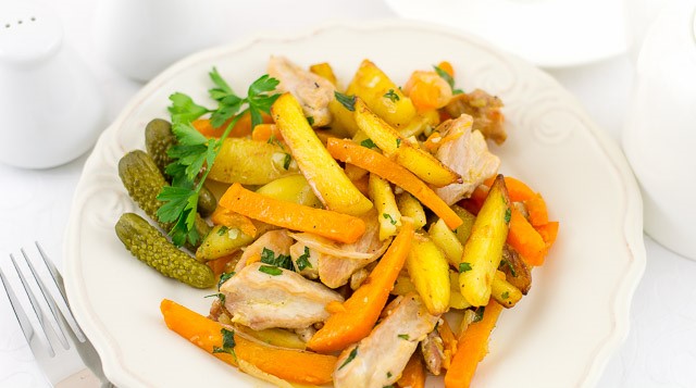 Roasted Potatoes with Pumpkin and Chicken Photo 1 Roasted Potatoes with Pumpkin and Chicken Photo 1