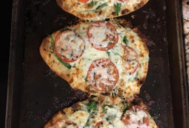 Naan Bread Margherita Pizza with Prosciutto Photo 1