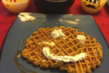 Pumpkin Waffles with Apple Cider Syrup Photo 1