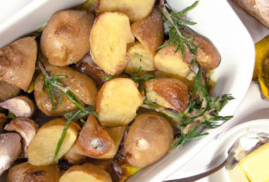 Rustic Baked Potatoes with Crusty Garlic Bread Photo 1