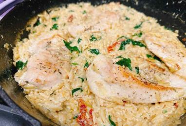 Creamy Chicken Boursin Orzo Bake Photo 1