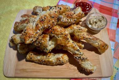 Savory Puff Pastry Twists with Parmesan and Everything Seasoning Photo 1