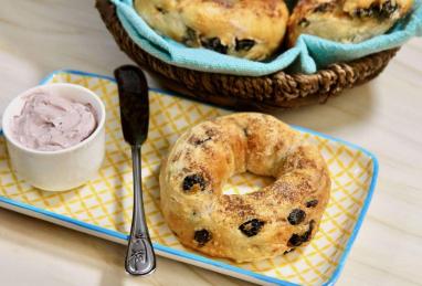 2-Ingredient Dough Air Fryer Blueberry Bagels Photo 1