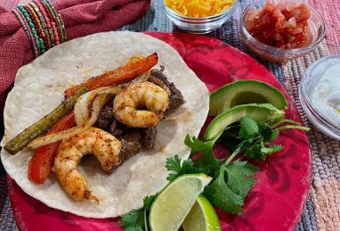 Sheet Pan Steak and Shrimp Fajitas Photo 1