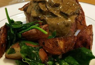 Crab-Stuffed Filet Mignon with Whiskey Peppercorn Sauce Photo 1