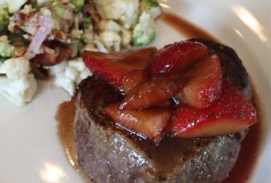 Filet Mignon and Balsamic Strawberries Photo 1