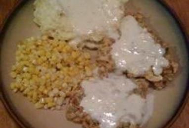 Chicken Fried Steak with Cream Pork Sausage Gravy Photo 1