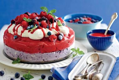 Red, White, and Blue Ice-Cream Cake Photo 1