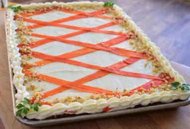 Brown Butter Carrot Sheet Cake with Brown Butter-Cream Cheese Frosting Photo 1