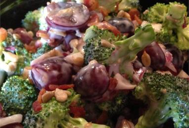 Broccoli Salad with Red Grapes, Bacon, and Sunflower Seeds Photo 1