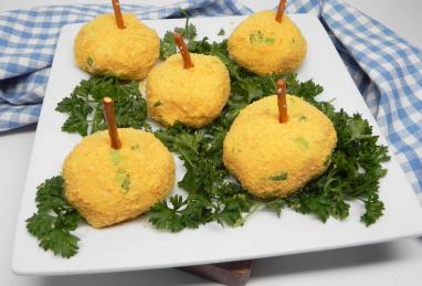 Mini Cheeseball Pumpkins with Caramelized Garlic Photo 1