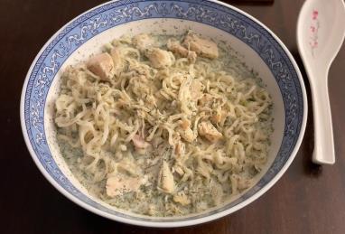 Creamy Chicken Ramen Soup with Dill Photo 1