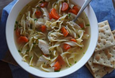 Homemade Roasted Chicken Noodle Soup Photo 1