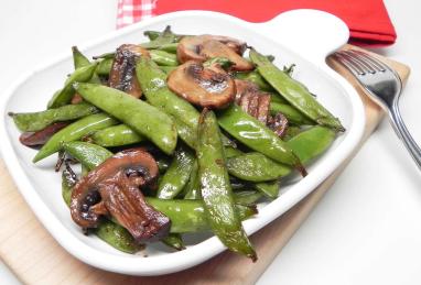 Air Fryer Teriyaki Snap Peas and Mushrooms Photo 1