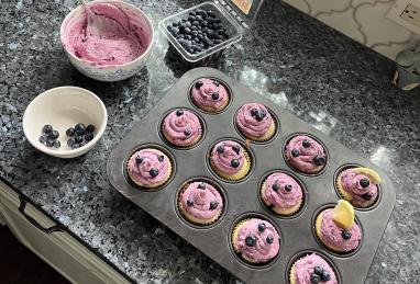 Lemon-Blueberry Cupcakes with Blueberry-Lemon Buttercream Frosting Photo 1