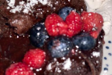 Molten Chocolate Cakes with Sugar-Coated Raspberries Photo 1