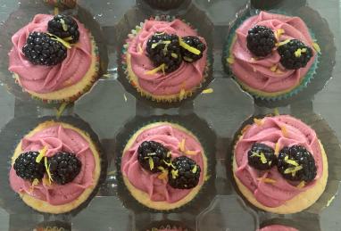 Lemon Cupcake with Blackberry Buttercream Photo 1