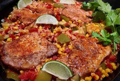 Tex-Mex Pork Chops and Rice Skillet Photo 1