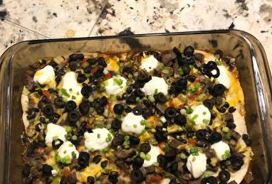 Layered Chicken and Black Bean Enchilada Casserole Photo 1