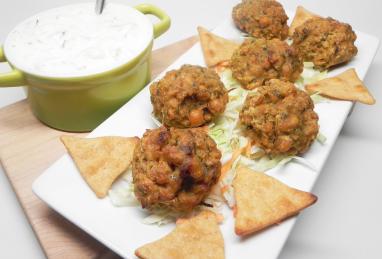 Easy Baked Falafel with Cucumber-Yogurt Sauce Photo 1