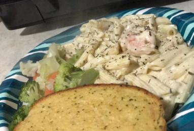 Mushroom Shrimp Alfredo Pasta Photo 1