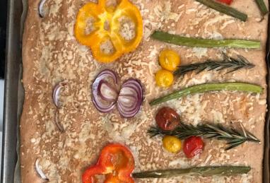 Decorated Focaccia Bread Photo 1