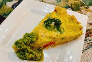 Pesto Spaghetti Frittata Photo 1