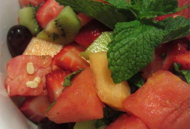 Summer Fruit Salad with a Lemon, Honey, and Mint Dressing Photo 1