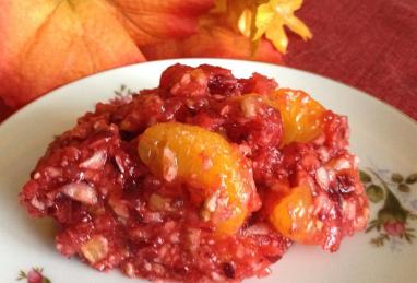 Cranberry Jell-O Salad with Mandarin Oranges Photo 1