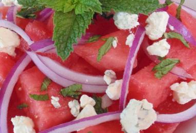 Watermelon and Blue Cheese Salad Photo 1