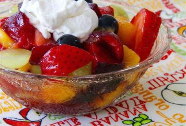 Summer Fruit Salad with Whipped Cream Photo 1