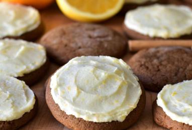 Gingerbread Cookies with Orange Buttercream Frosting Photo 1