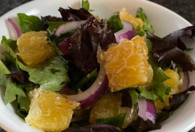 Orange, Walnut, Gorgonzola and Mixed Greens Salad with Fresh Citrus Vinaigrette Photo 1