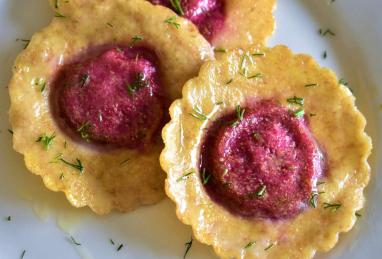 Beet and Goat Cheese Ravioli Photo 1