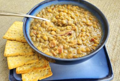 Slow Cooker Lentil Soup with Bacon Photo 1