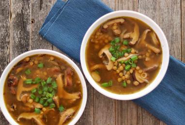 Vegetarian Mushroom-Lentil Soup Photo 1