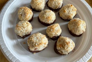 Chocolate-Dipped Coconut Macaroons Photo 1