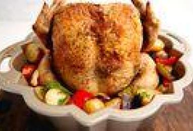 Easy Bundt Pan Roasted Greek Chicken and Vegetables Photo 1