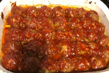 BBQ Glazed Homemade Meatballs Photo 1