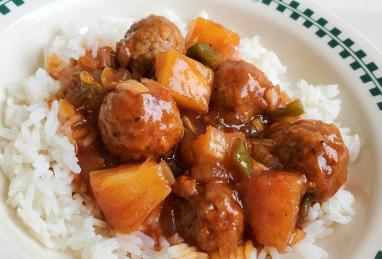 Slow Cooker Pineapple-BBQ Meatballs Photo 1