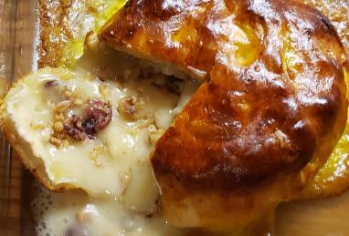 Baked Stuffed Brie with Cranberries & Walnuts Photo 1