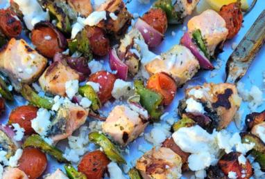 Mediterranean Grilled Salmon Kabobs Photo 1