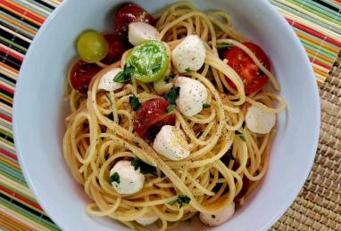 Caprese Pasta with Thai Basil Photo 1