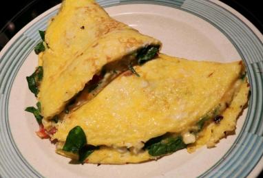 Spinach, Tomato, and Feta Egg White Omelette Photo 1