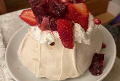 Pavlova with Winter Fruits Photo 1